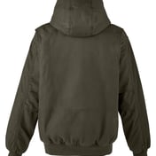 Back view of Men’s Laramie Canvas Hooded Jacket