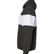 Side view of Varsity Fleece Colorblocked Hooded Sweatshirt