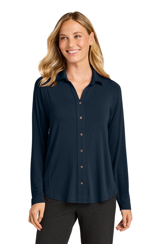 Front view of Women’s Luxe Knit Button Tunic