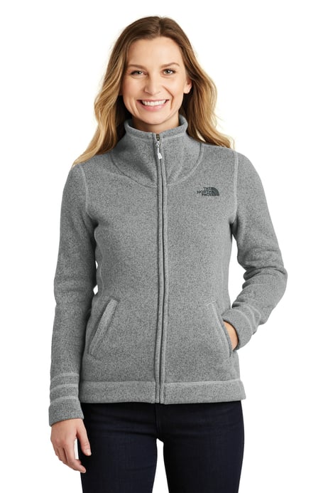 Front view of Ladies Sweater Fleece Jacket