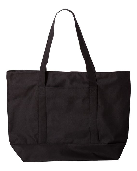 Front view of Bay View Giant Zippered Tote