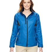 Front view of Ladies’ Sustain Lightweight Recycled Polyester Dobby Jacket WithPrint