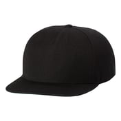 Front view of Premium Five-Panel Snapback Cap