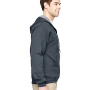Side view of Adult NuBlend Fleece Quarter-Zip Pullover Hooded Sweatshirt