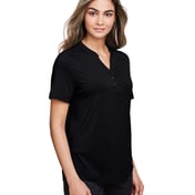 Side view of Women’s JAQ Snap-Up Stretch Performance Polo