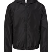 Front view of Youth Lightweight Windbreaker Full-Zip Jacket