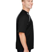 Side view of Men’s Spartan Short Sleeve Color Block Crew Neck T-Shirt