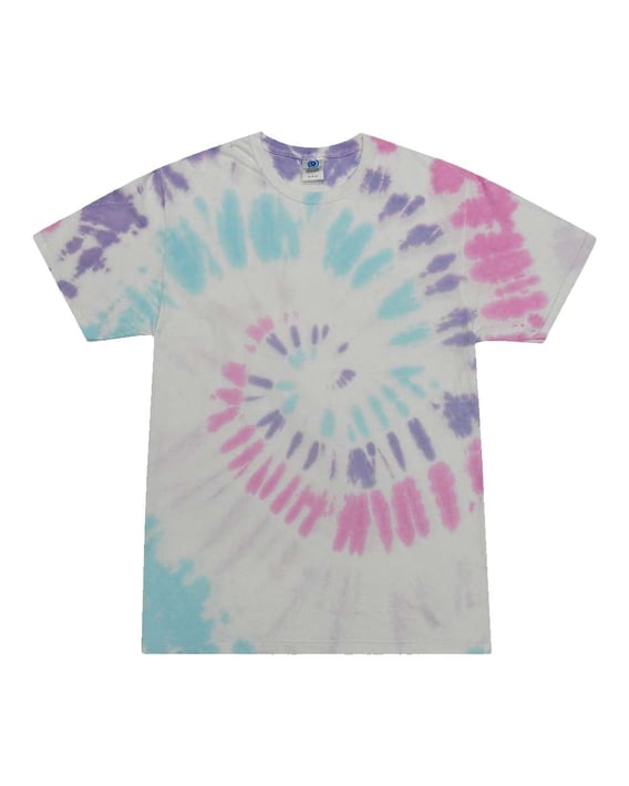 Front view of Multi-Color Tie-Dyed T-Shirt