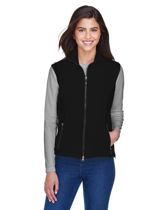 Front view of Ladies’ Three-Layer Light Bonded Performance Soft Shell Vest