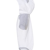 Side view of Fine Jersey Infant Short Sleeve Raglan Bodysuit With Hood & Ears