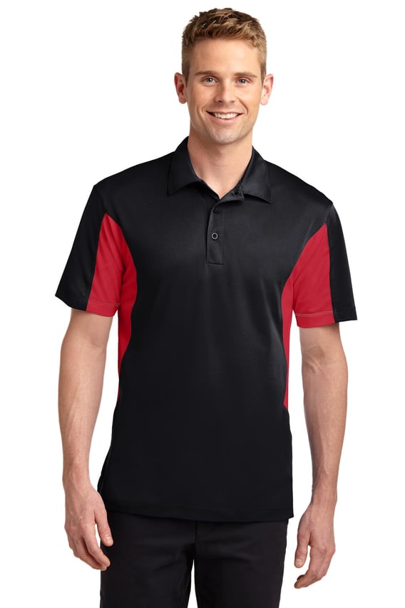 Front view of Tall Side Blocked Micropique Sport-Wick® Polo