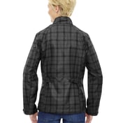 Back view of Ladies’ Locale Lightweight City Plaid Jacket