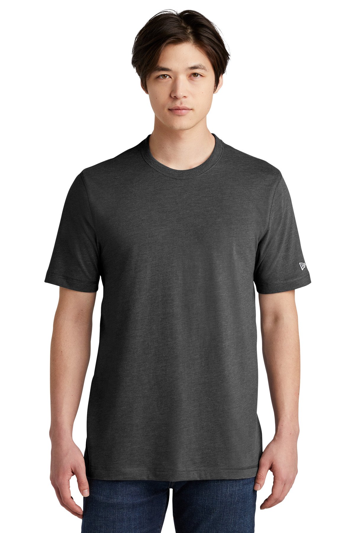 Front view of Sueded Cotton Blend Crew Tee