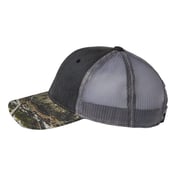 Side view of Distressed Camo Mesh-Back Cap