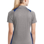 Back view of Ladies Heather Colorblock Contender Polo