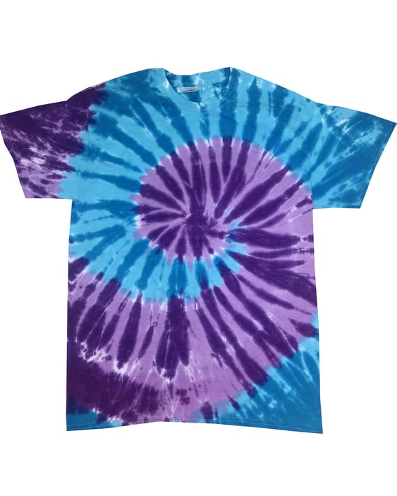 Front view of Adult 5.4 Oz., 100% Cotton Islands Tie-Dyed T-Shirt