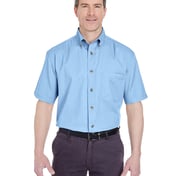 Front view of Adult Cypress Short-Sleeve Denim With Pocket