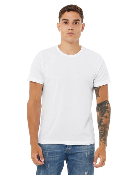 Frontview ofUnisex Poly-Cotton Short-Sleeve T-Shirt