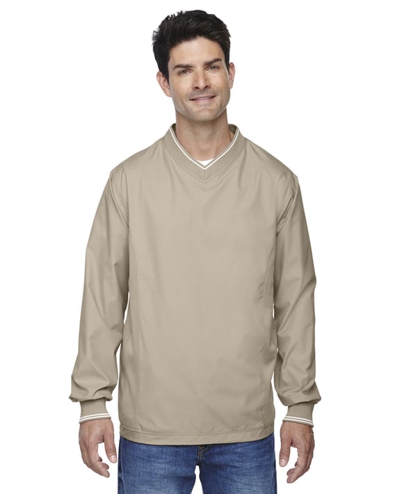 Front view of Adult V-Neck Unlined Wind Shirt