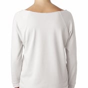 Back view of Ladies’ French Terry 3/4-Sleeve Raglan