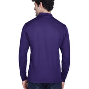 Back view of Men’s Pinnacle Performance Long-Sleeve Piqué Polo