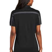Back view of Women’s Silk Touch Performance Colorblock Stripe Polo