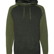 Front view of Raglan Hooded Sweatshirt