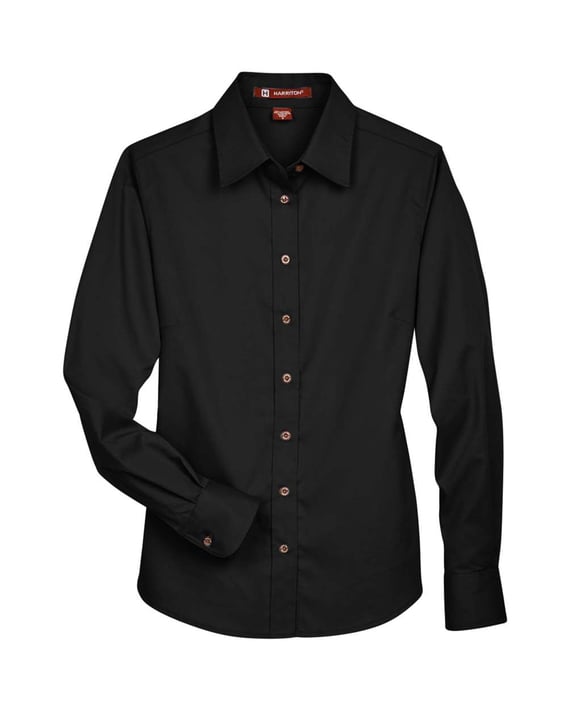 Front view of Women’s Easy Blend™ Long Sleeve Twill Dress Shirt With Stain-Release