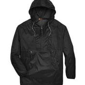 Front view of Packable Hooded Nylon Jacket