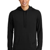 Front view of PosiCharge ® Tri-Blend Wicking Fleece Hooded Pullover