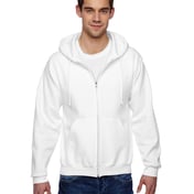 Front view of Adult 9.5 Oz., Super Sweats® NuBlend® Fleece Full-Zip Hooded Sweatshirt
