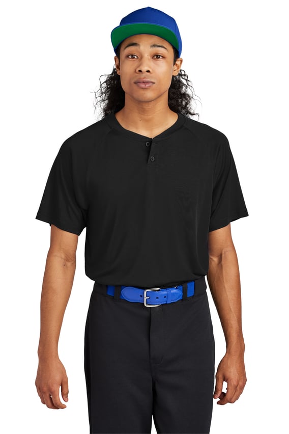 Front view of PosiCharge® Competitor 2-Button Henley