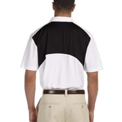 Back view of Men’s Back Blocked Micro-Piqu Polo