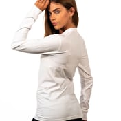 Side view of Unisex Ideal Heavyweight Long-Sleeve T-Shirt
