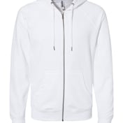 Front view of Icon Lightweight Loopback Terry Full-Zip Hooded Sweatshirt