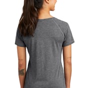 Back view of Women’s PosiCharge ® Tri-Blend Wicking Scoop Neck Raglan Tee