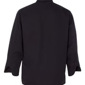 Back view of Black Knot Button Chef Coat