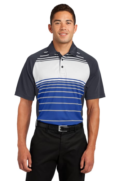 Front view of Dry Zone&reg; Sublimated Stripe Polo