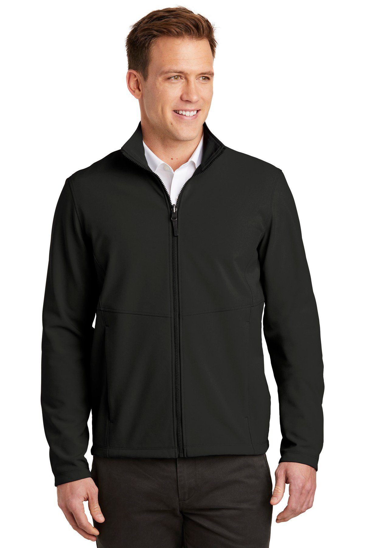 Front view of Collective Soft Shell Jacket
