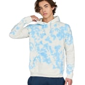 Front view of Unisex Made In USA Cloud Tie-Dye Hooded Sweatshirt