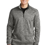 Front view of PosiCharge® Electric Heather Fleece 1/4-Zip Pullover