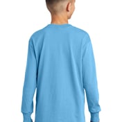 Back view of Youth Long Sleeve Core Cotton Tee