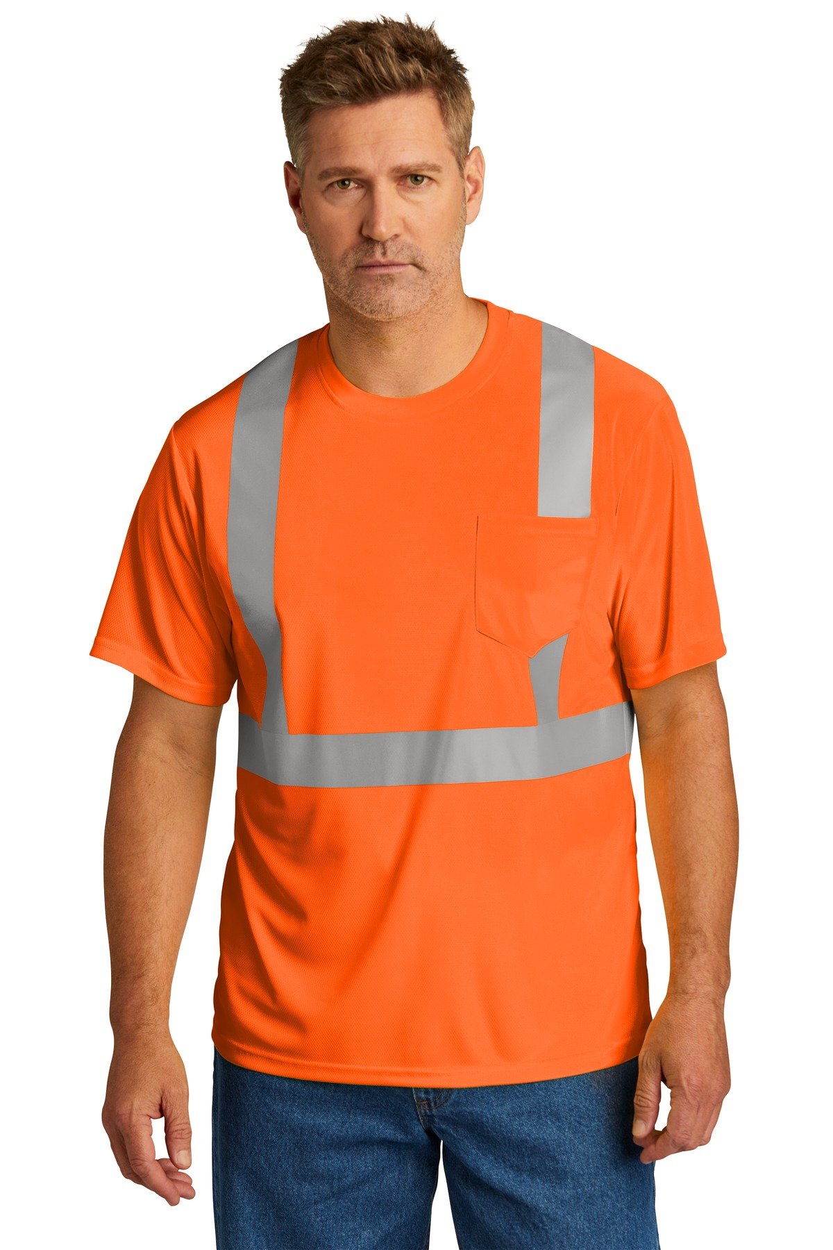 Front view of ANSI 107 Class 2 Mesh Tee