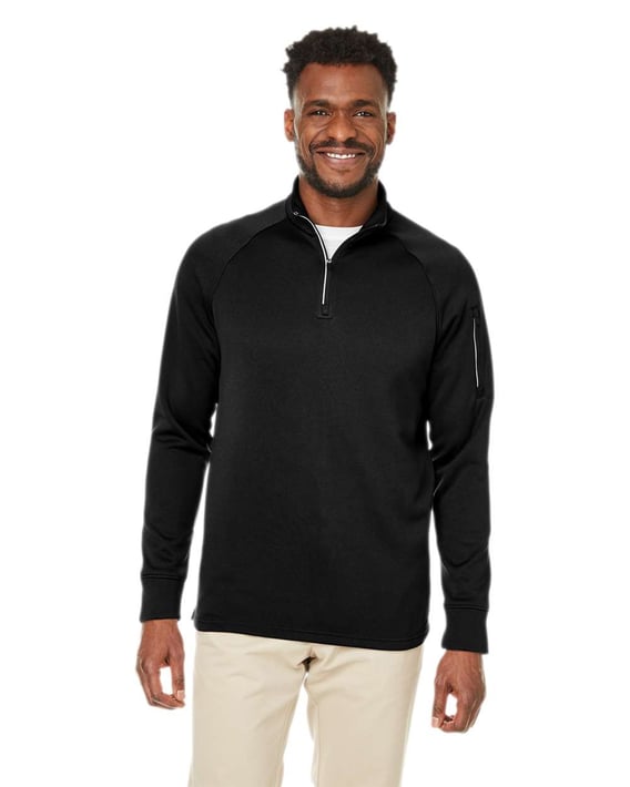 Front view of Fusion ChromaSoft™ Fleece Quarter-Zip Pullover