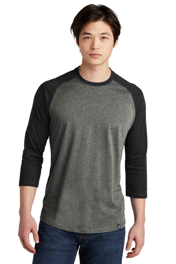 Front view of Heritage Blend 3/4-Sleeve Baseball Raglan Tee