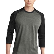 Front view of Heritage Blend 3/4-Sleeve Baseball Raglan Tee