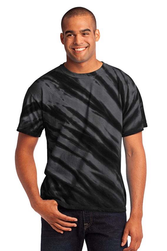 Front view of Tiger Stripe Tie-Dye Tee