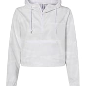 Front view of Women’s Lightweight Quarter-Zip Pullover Crop Windbreaker
