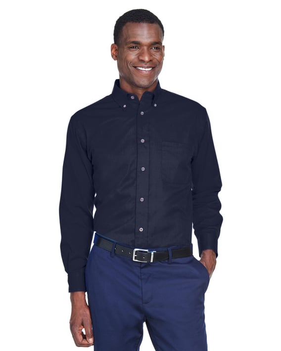 Front view of Men’s Tall Easy Blend™ Long-Sleeve Twill Shirt With Stain-Release