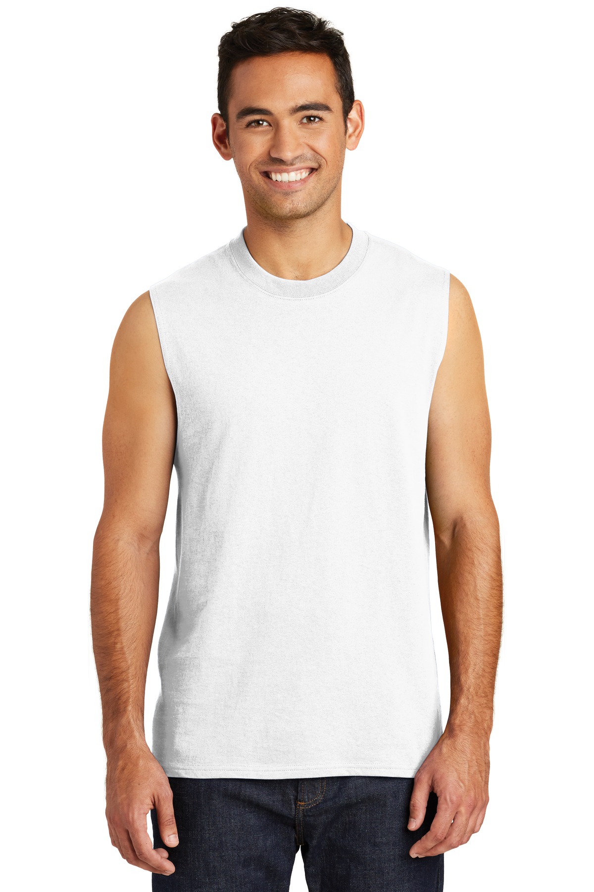 Front view of Core Cotton Sleeveless Tee